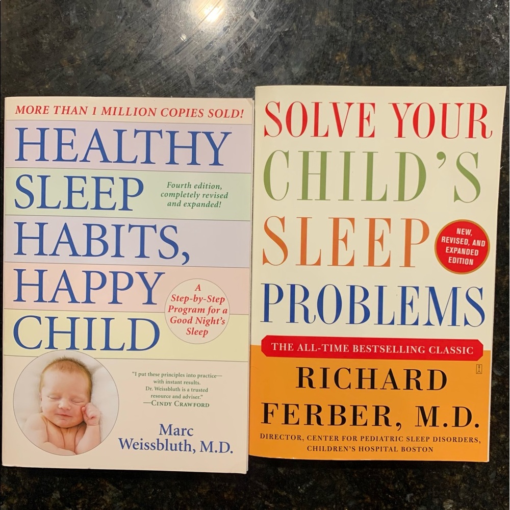 Baby sleep books lot. Like new giftable condition. Weissbluth and Ferber